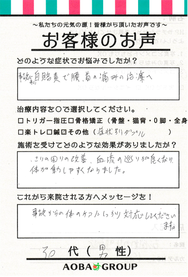 アンケート用紙